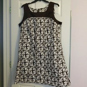 Charming Brown and White Dress