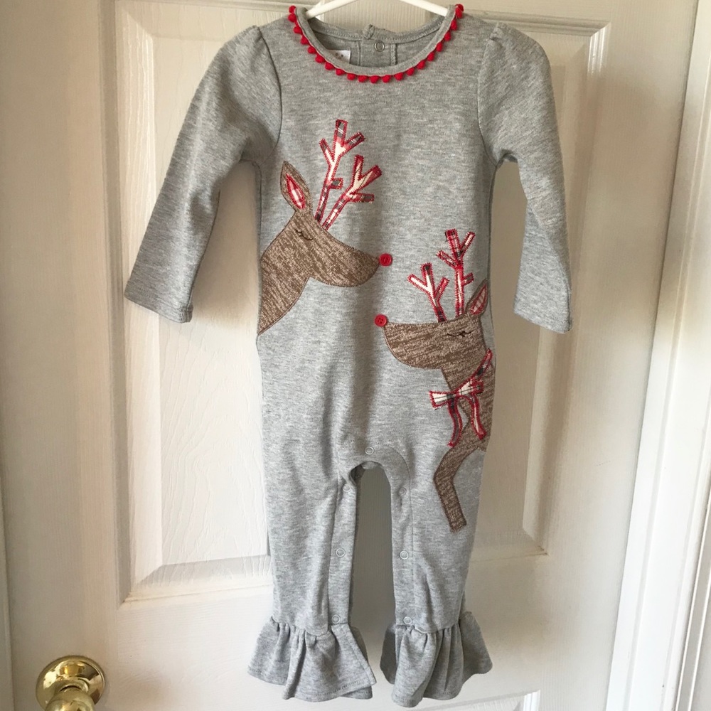 Mud Pie Reindeer Ruffle Outfit