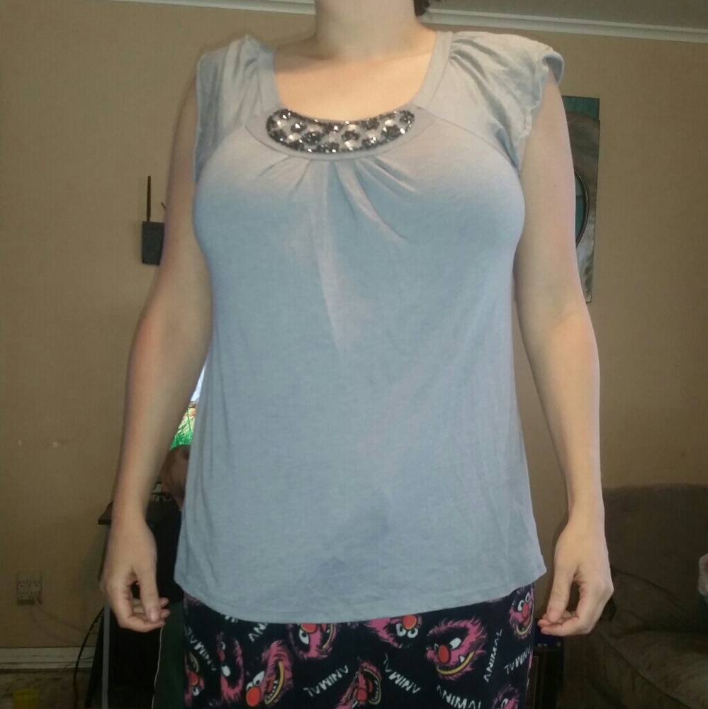 Gray blouse shirt