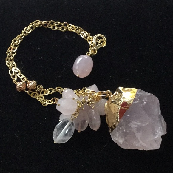 Gem & Mineral Show Jewelry - Huge Grade A Rose Quartz Pendant !