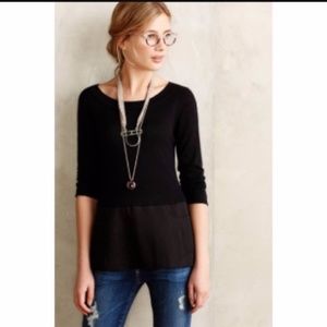 Anthropolgie Moth Black Breeze Point Sweater - Lg