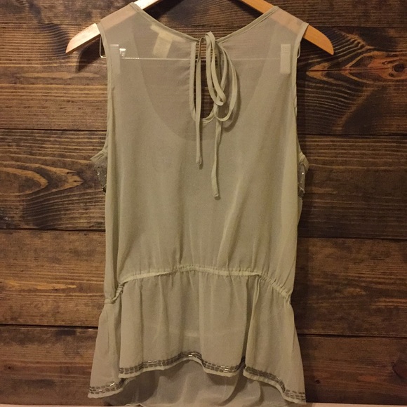 SALE! Beautiful beaded grey top ❤️ - Picture 3 of 5