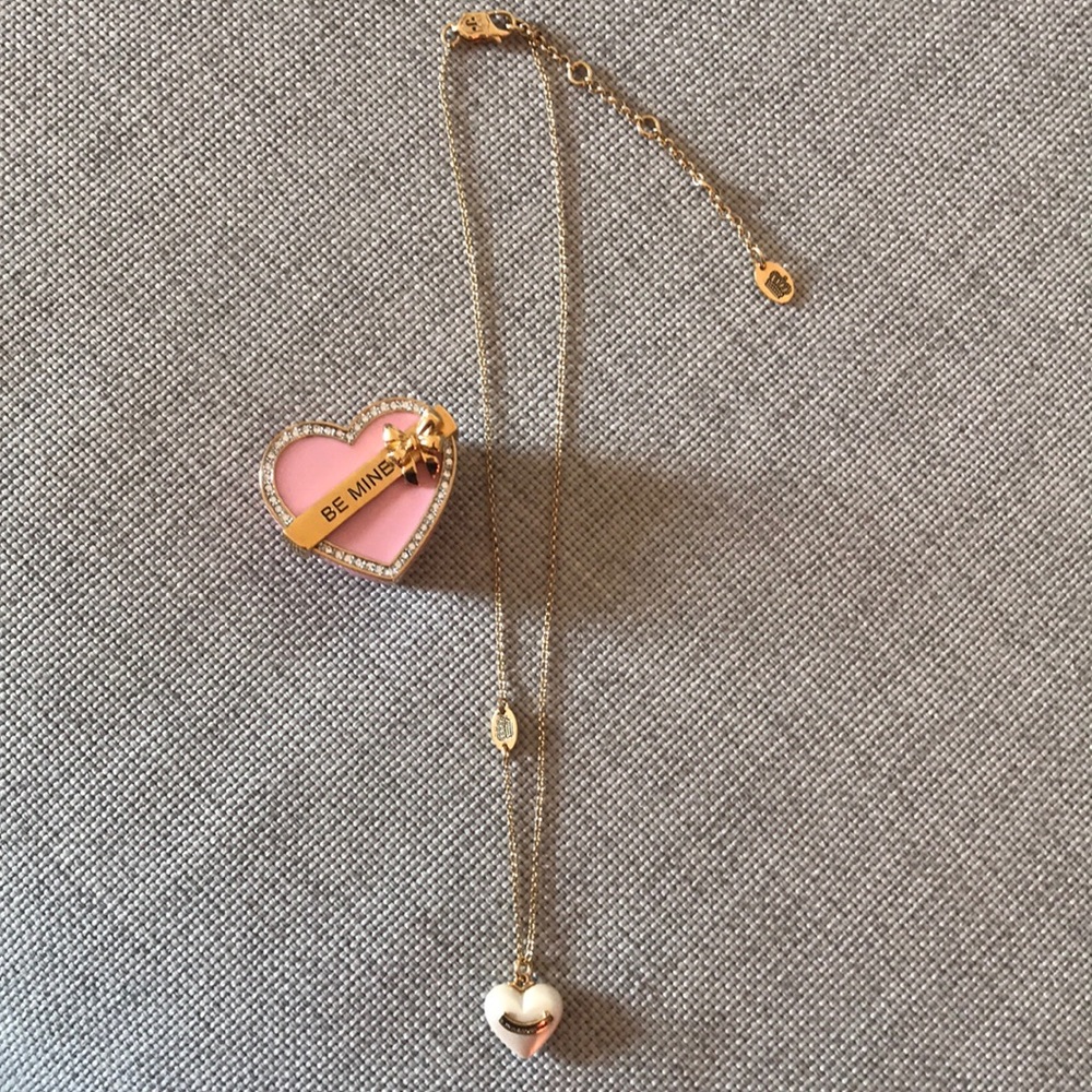 Juicy Couture pearl heart necklace
