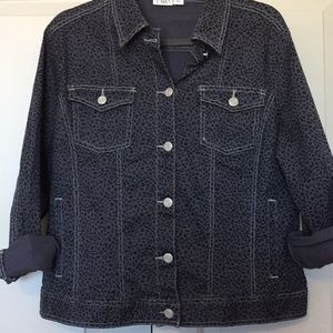 Jean style animal print jacket