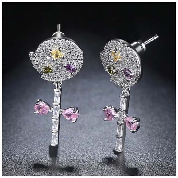 Swarovski Crystals Christa Lollipop Earrings - Picture 4 of 5
