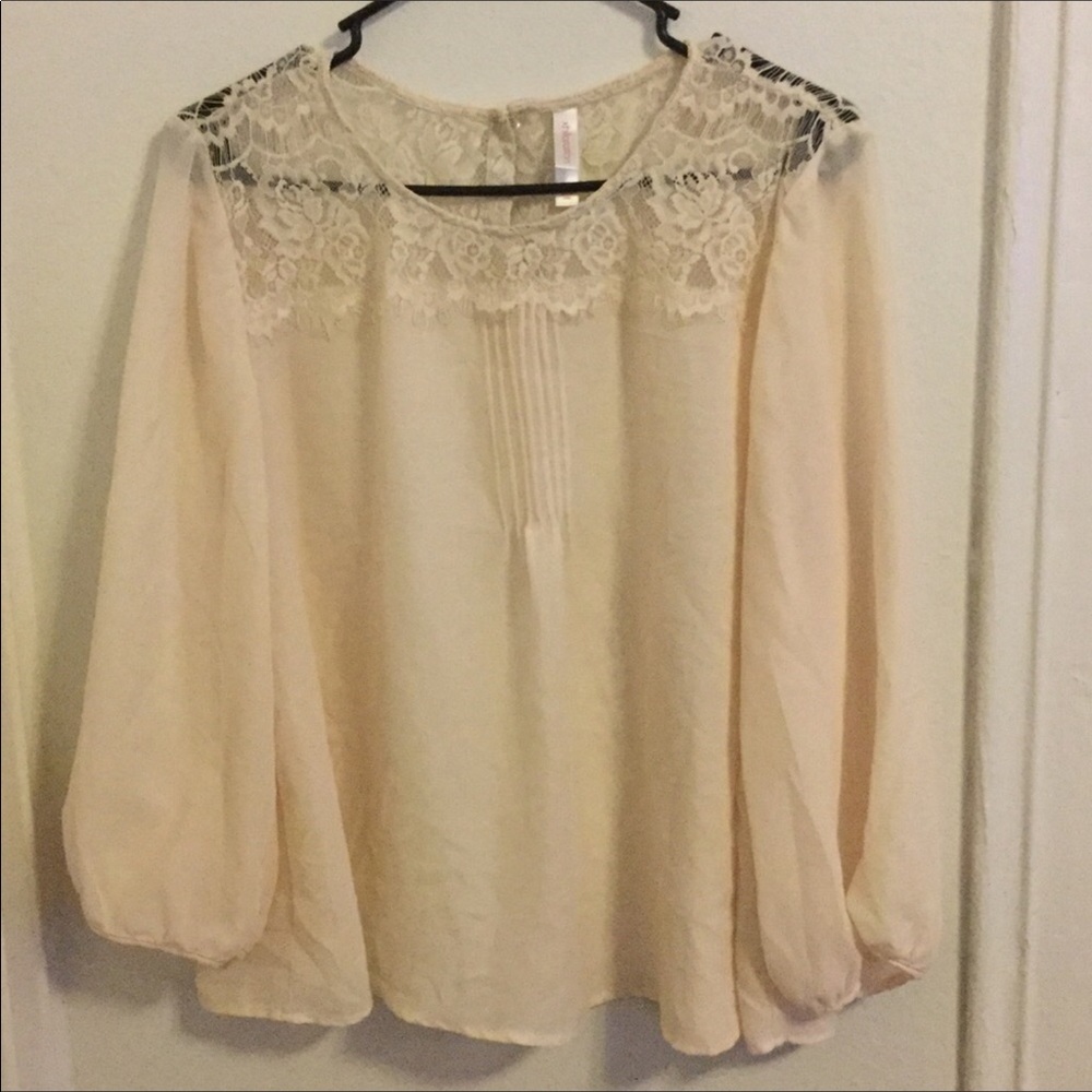 Pink cream blouse