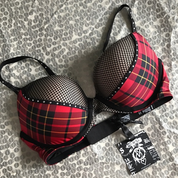 Plaid push up bra Clearance