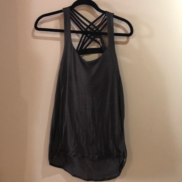 lululemon athletica Tops - Lululemon Black and Grey Tank with Built In Bra