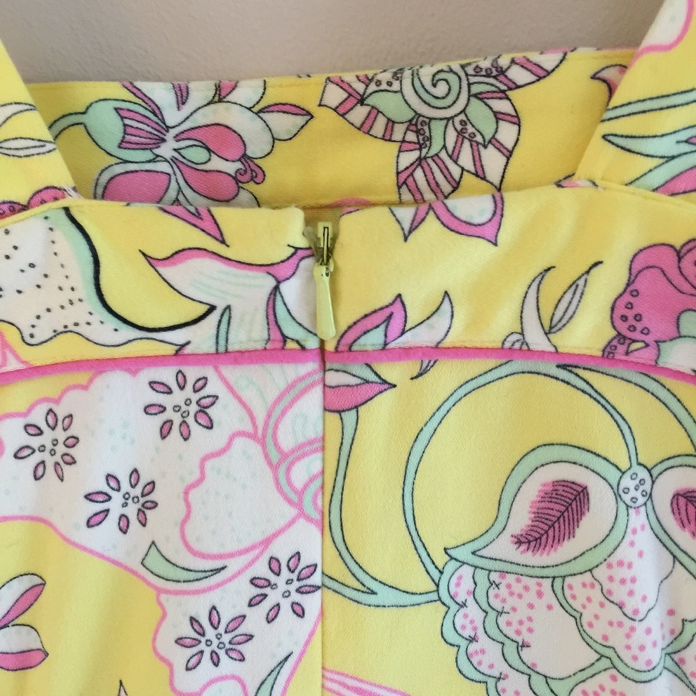 Tibi Yellow Floral Shift Dress - Picture 5 of 7