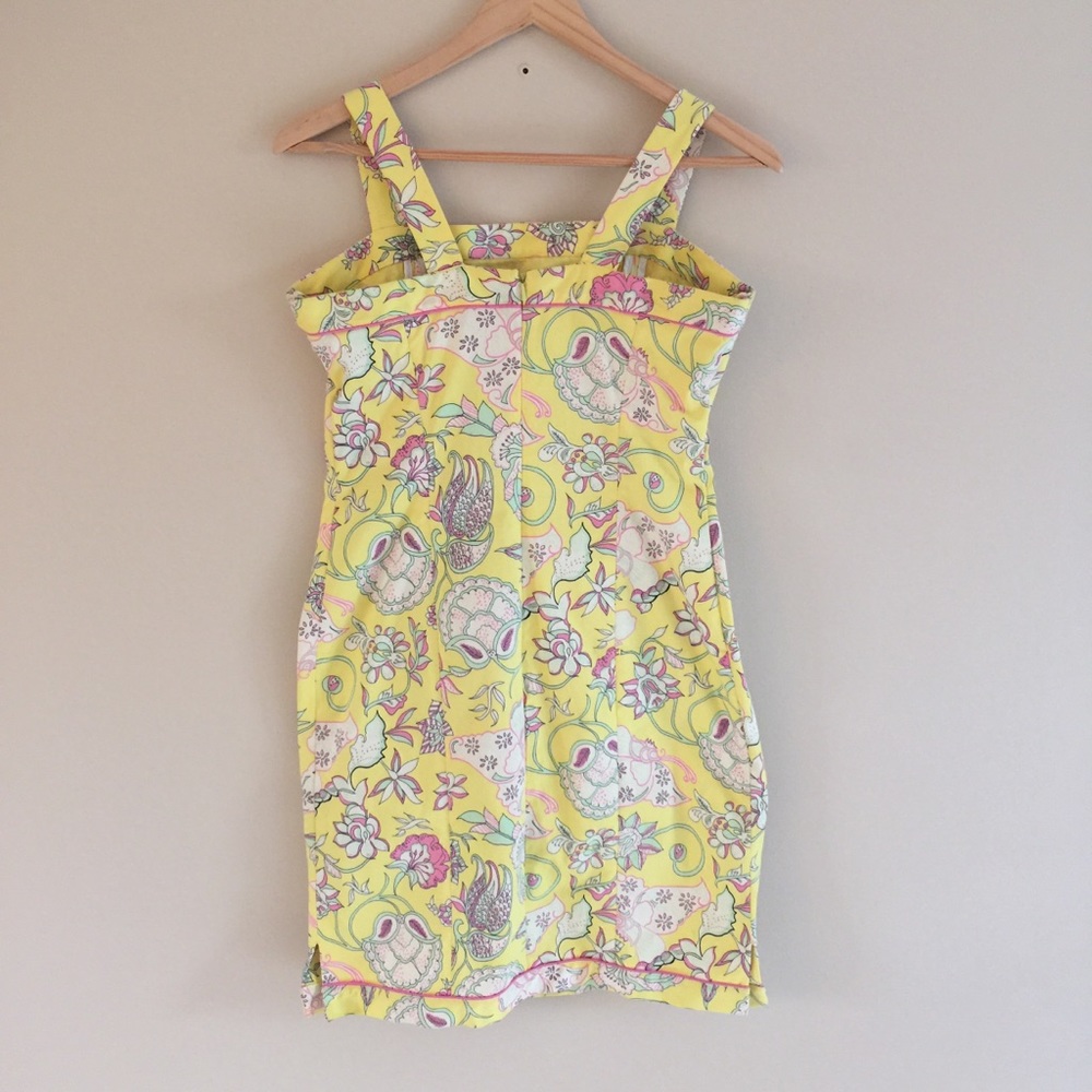 Tibi Yellow Floral Shift Dress - Picture 6 of 7