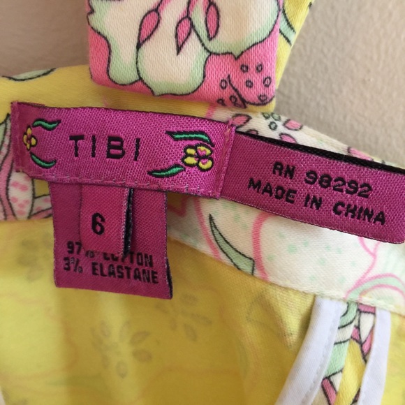 Tibi Yellow Floral Shift Dress - Picture 4 of 7