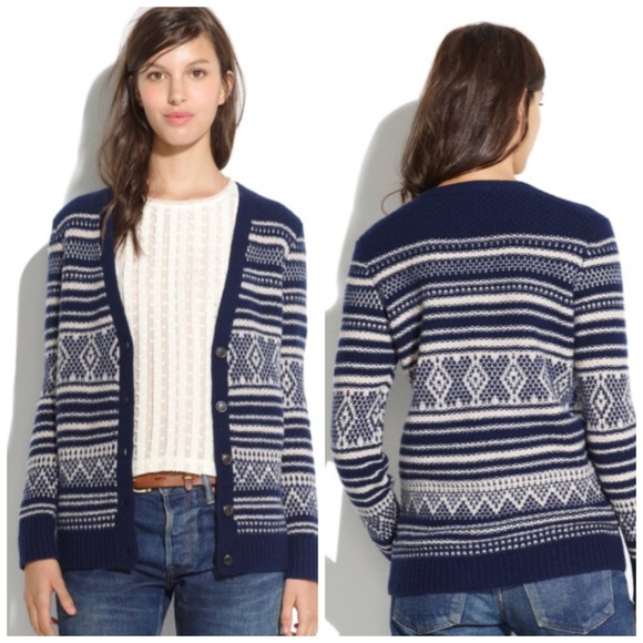 Madewell Sweaters - Madewell Stitchstipe Cardigan