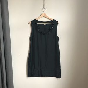 Banana Republic black silk shift dress