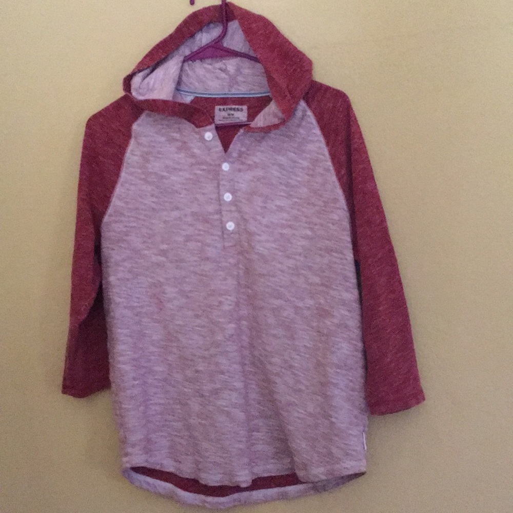 Men’s EXPRESS polo Hoody Shirt size Medium