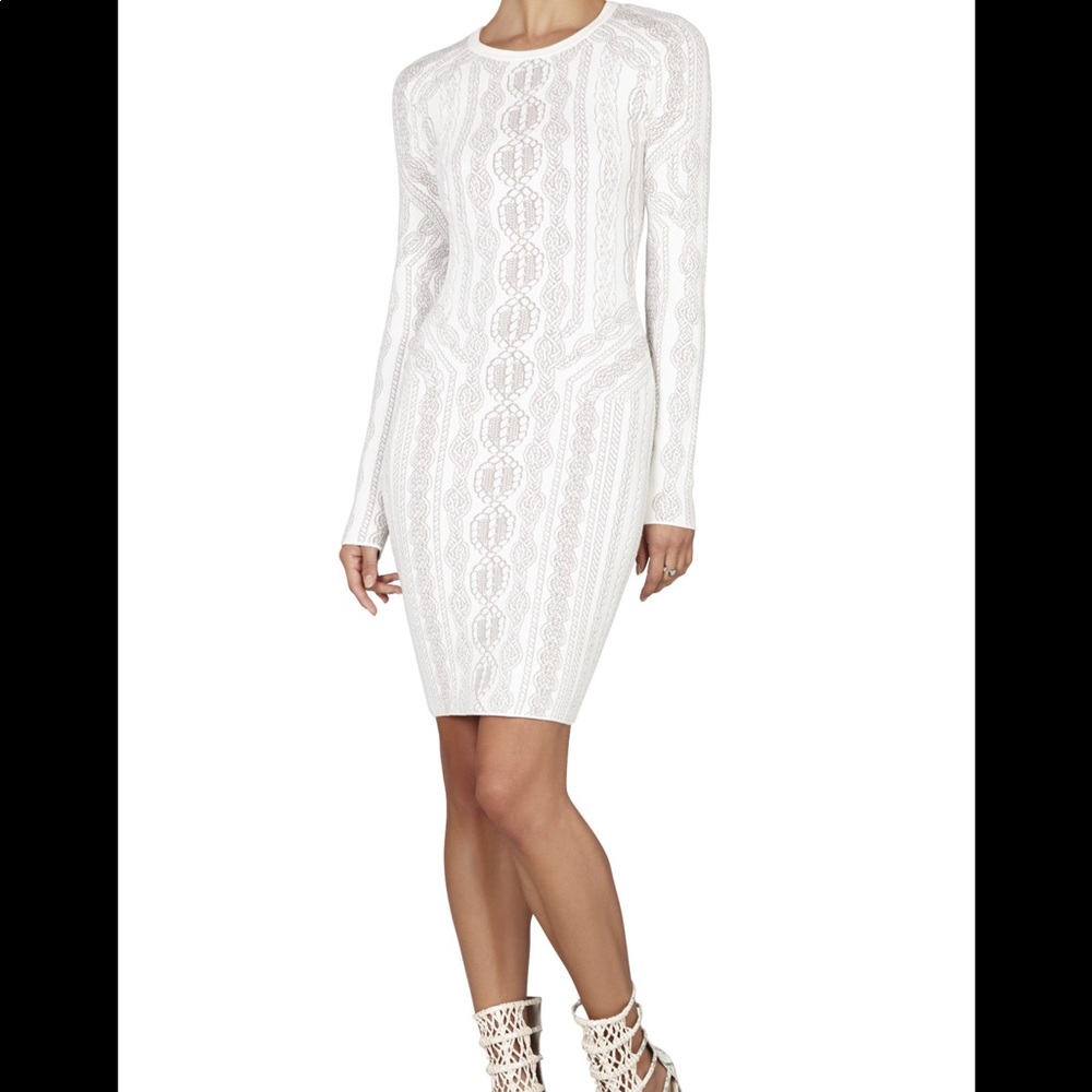 Bcbg Jaime Cable-Knit Inspired Jacquard Dress❌SOLD❌