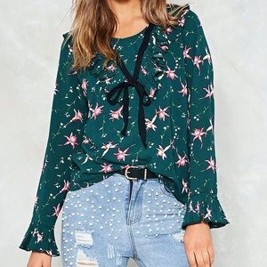 Floral Ruffle Blouse