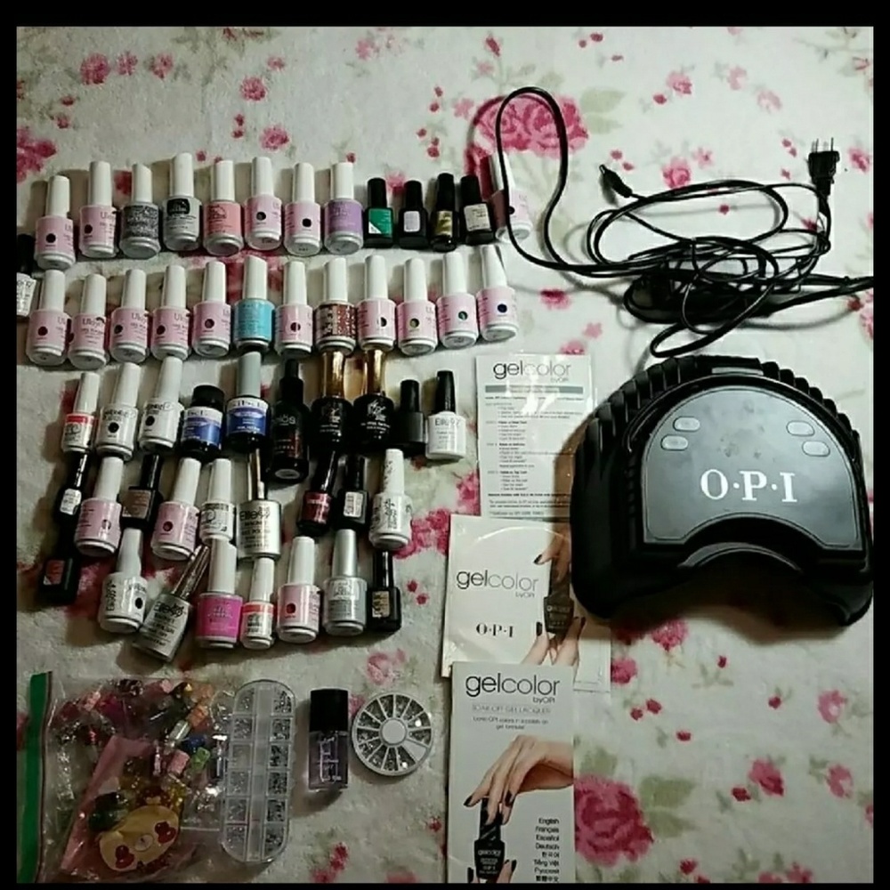 Opi Led Light + gel polish lot
