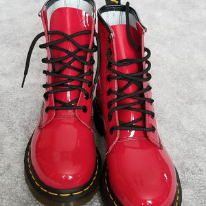 Red Patent Leather Dr. Martens