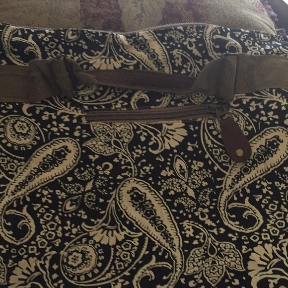 CLOTH AN FAUX LEATHER PURSE NEW - Picture 6 of 8