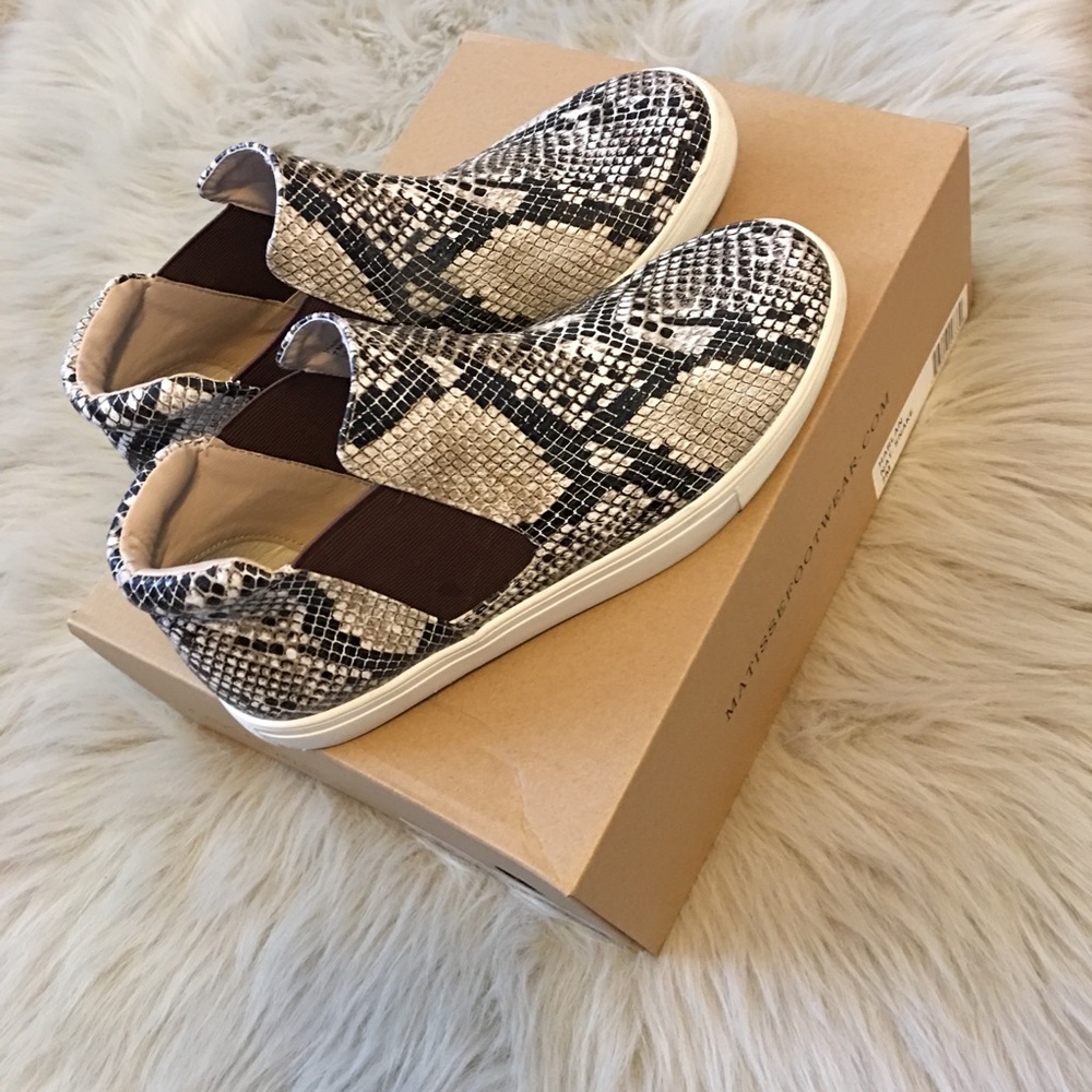 Matisse Harlan snake skin print slip on