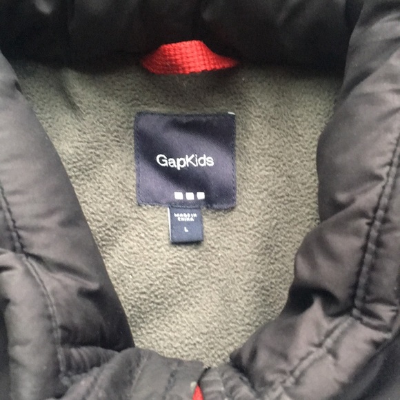 Gap kids navy winter puff coat L like new - Picture 3 of 3
