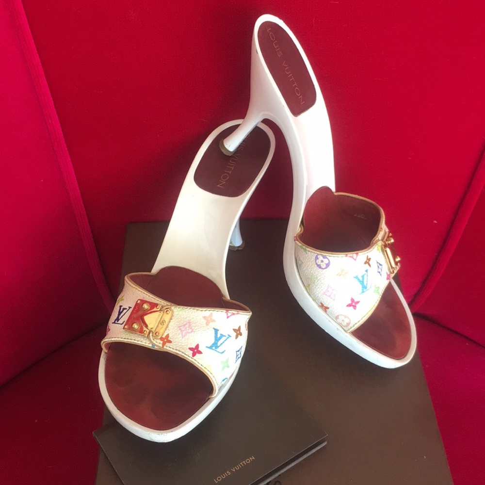 Murakami Louis Vuitton Sandals 3.5” heel
