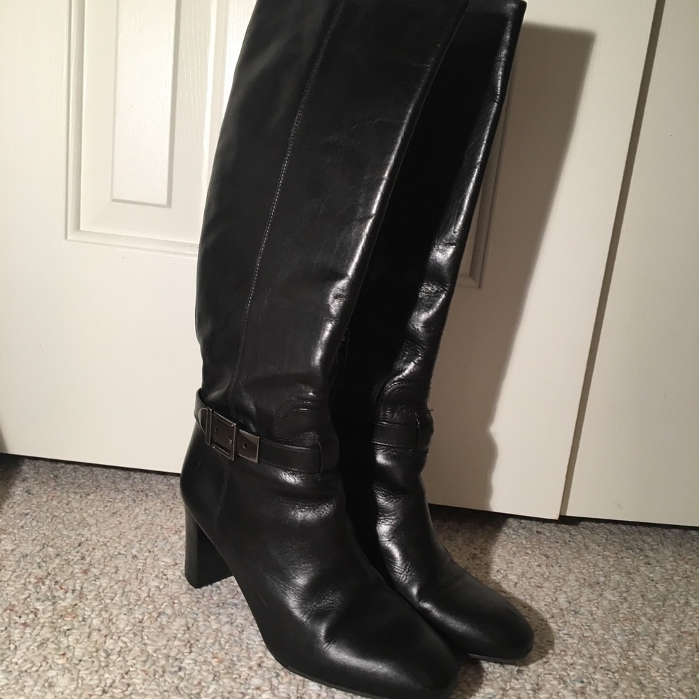 Black leather riding boots!