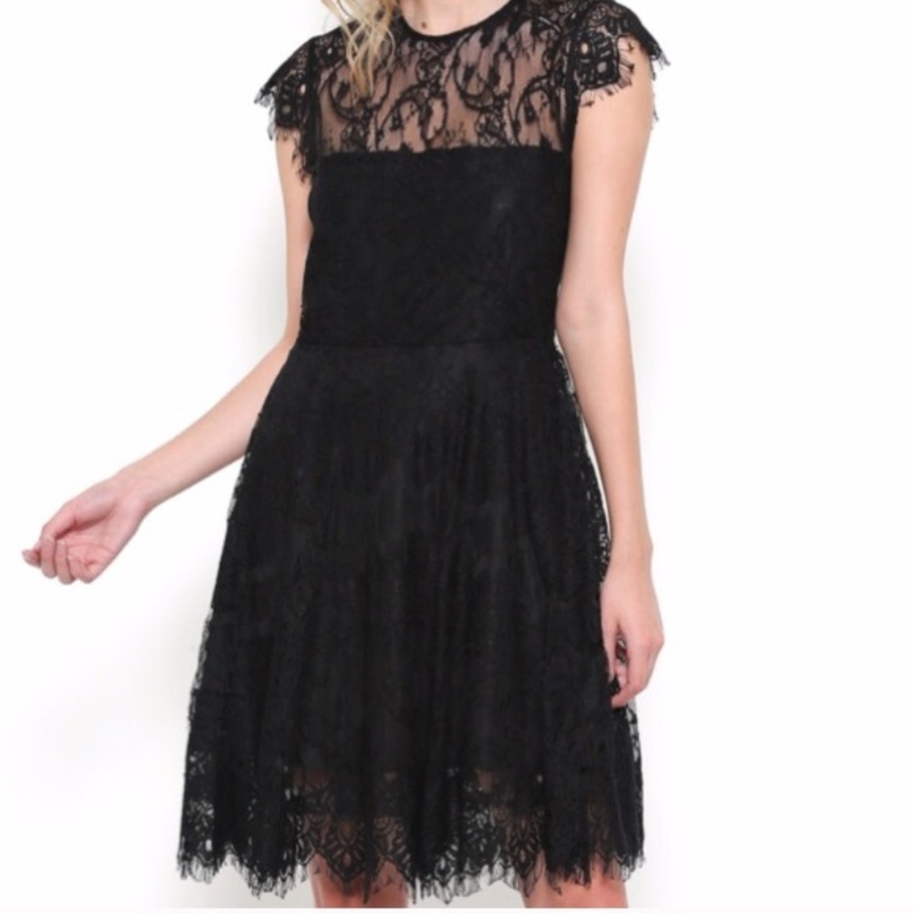 LBD black Lace Cocktail Dress - Picture 4 of 5