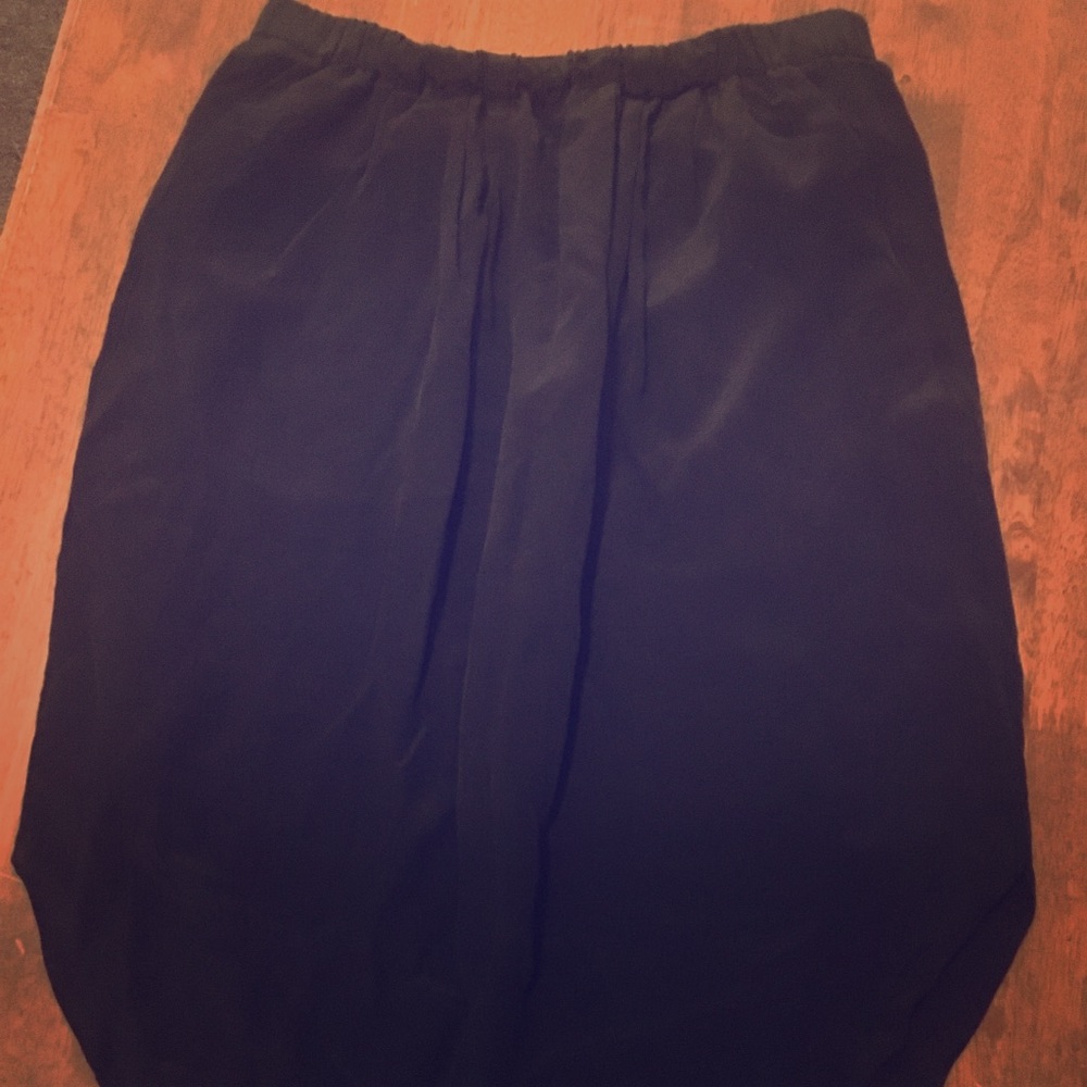 Madewell black a-line skirt women's size small