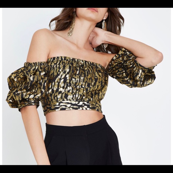 gold sequin top river island