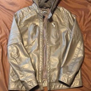 Carbon Grey Leather Jacket