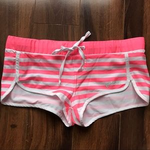 Pink striped Billabong board shorts
