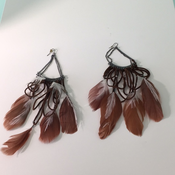 🆕 Brown Feathered earring - Picture 5 of 7