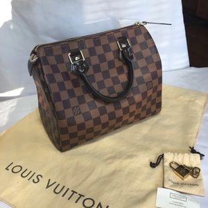 Speedy 25 Damier Ebene bag.