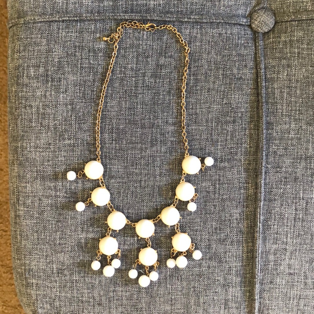 White chandelier necklace