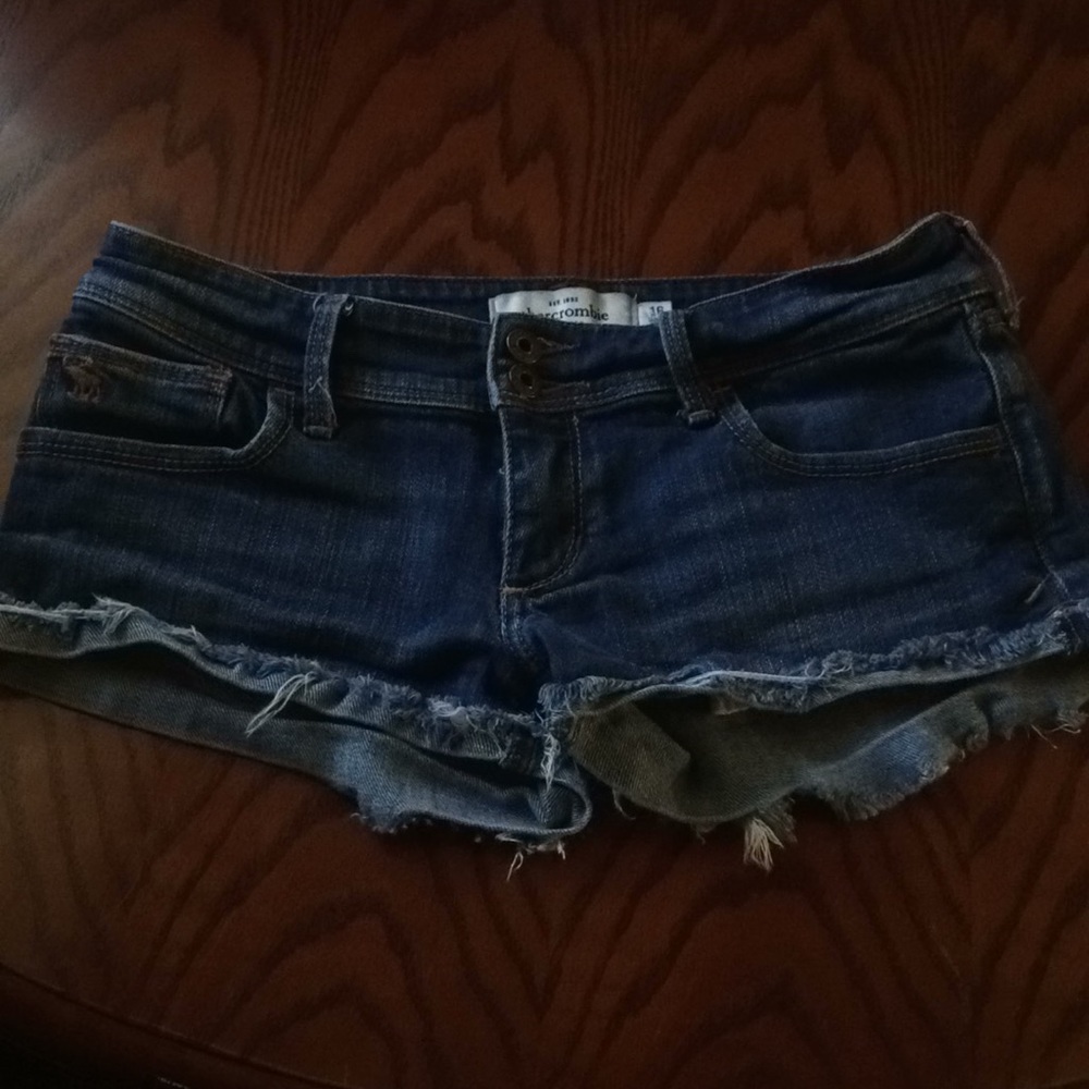 Abercrombie blue jean shorts