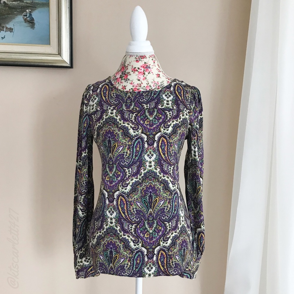 J. Crew Royal Paisley Talitha Blouse