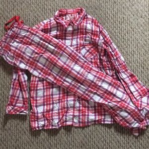 VS plaid pajama set