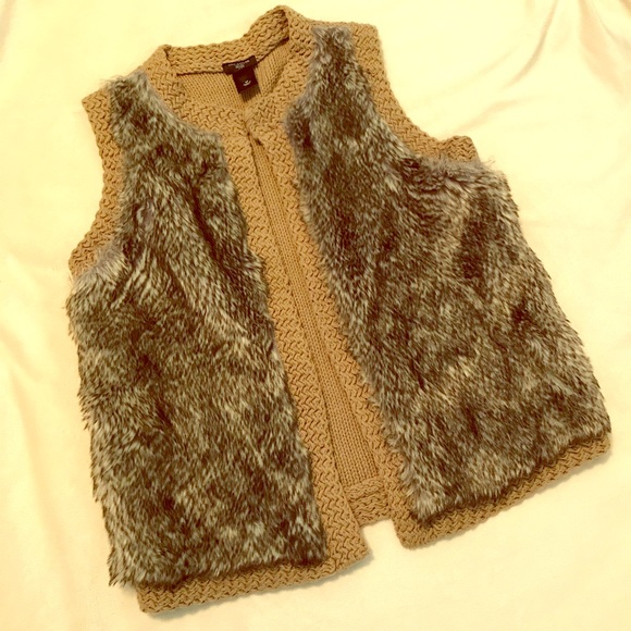 Ann Taylor Jackets & Blazers - Ann Taylor Small Petite Fur Vest Sweater
