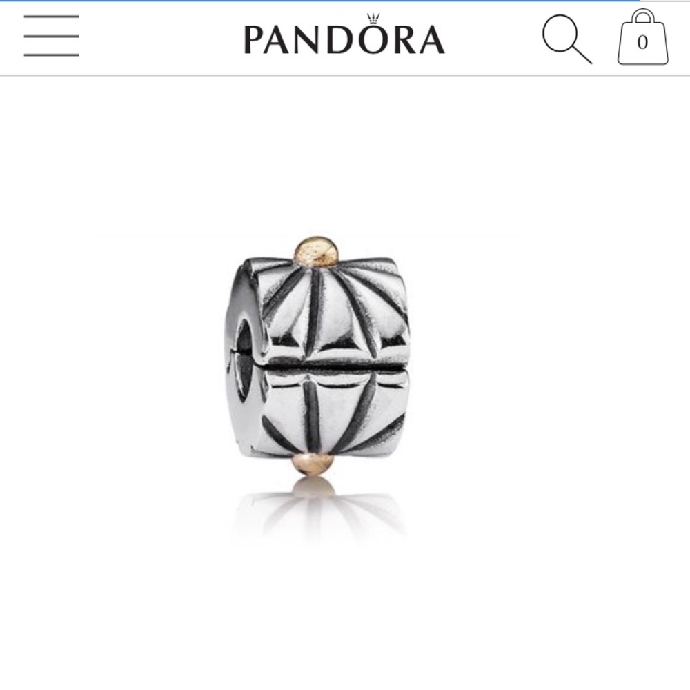 ✨Pandora clip charm with 14k✨