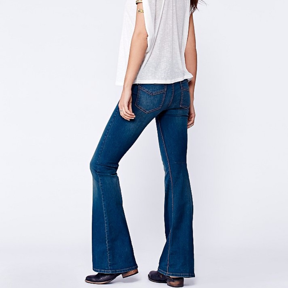 Free People Pull-on Kick Flare Jeans