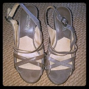 Michael Kors heels. Lace up look. Platform heels.