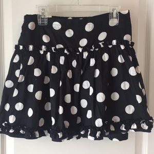 Black and white polkadotted skirt