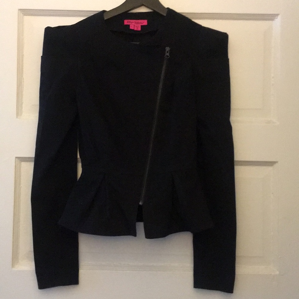 Betsey Johnson faux suede jacket small