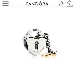 ✨Pandora two tone key to my heart🔐charm✨