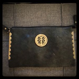 Black and gold clutch