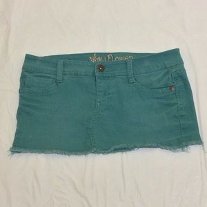 Blue Green women's Mini Skirt by Wall Flower