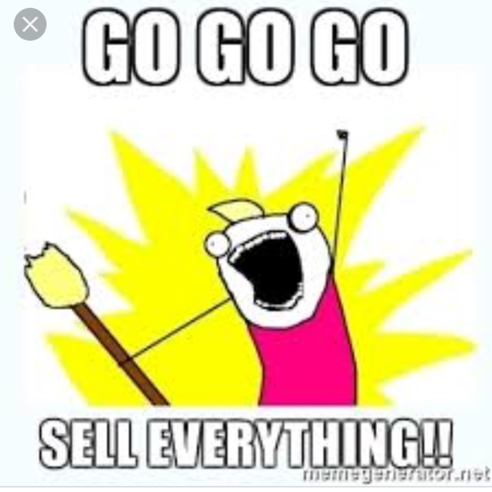 I’m literally selling my entire wardrobe.