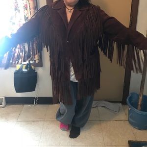Mexican suede fringe jacket era. 1970