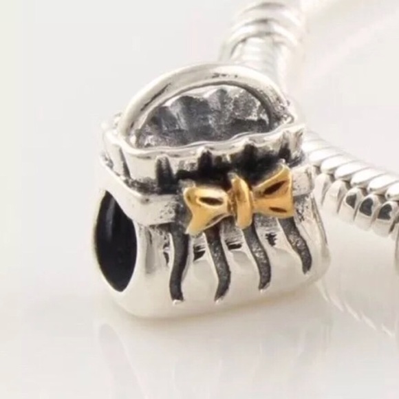 ✨Pandora purse charm (Discontinued) two tone 14k✨ - Picture 1 of 2